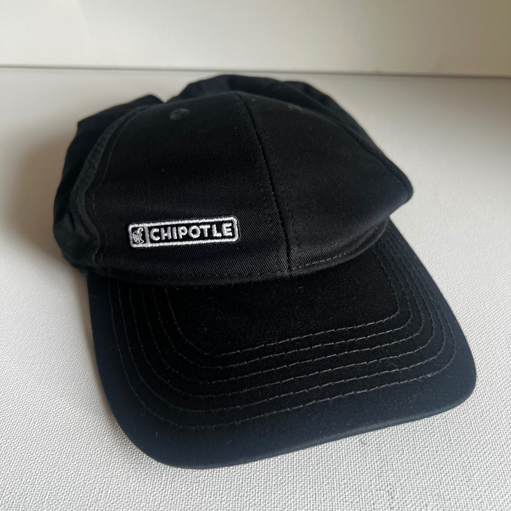 Chipotle Mexican Grill Loomstate Black Organic Cotton Employee Uniform Hat OSFM